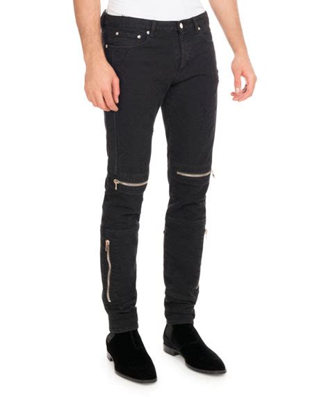 Givenchy Distressed Biker Jeans in Black 